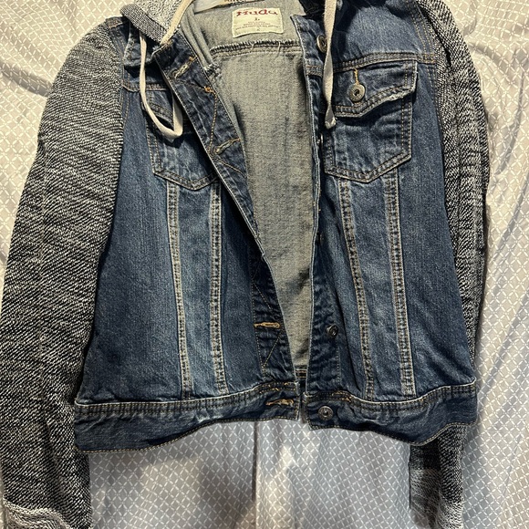 Denim and Knit Jacket - Picture 1 of 3